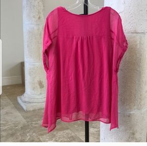 Lane Bryant 14/16 split front sheer blouse plus